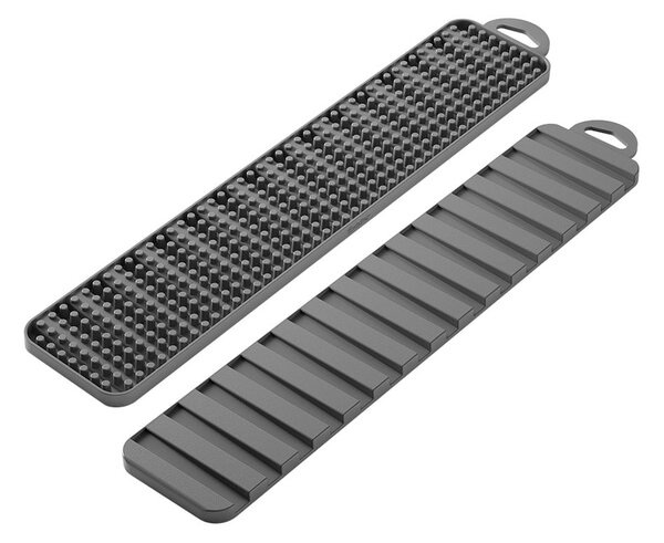 Szürke műanyag edénycsepegtető alátét 42x8 cm Gravity – Metaltex
