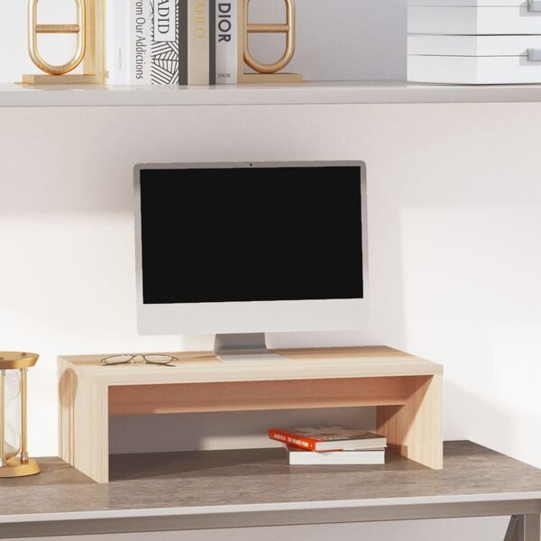 VidaXL tömör fenyőfa monitorállvány 50x27x15 cm