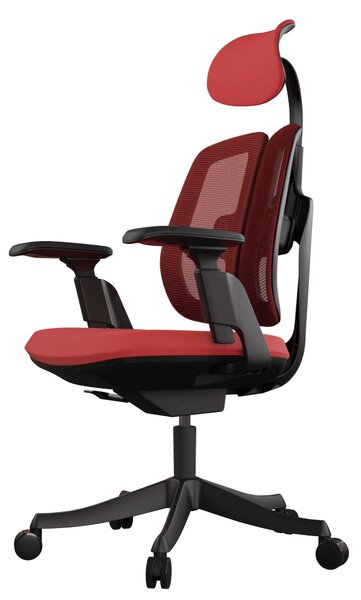 Ergonomikus irodai szék Liftor Active, piros (textil + háló)