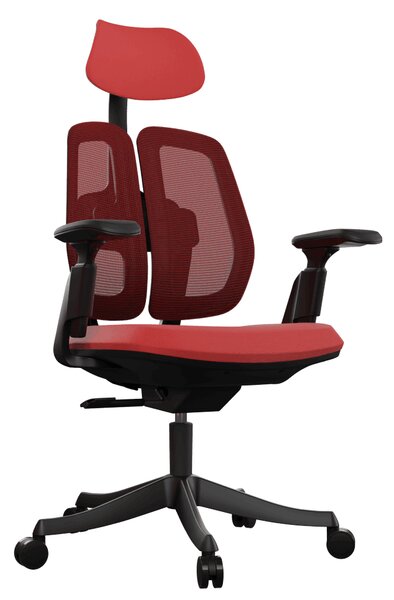 Ergonomikus irodai szék Liftor Active, piros (textil + háló)