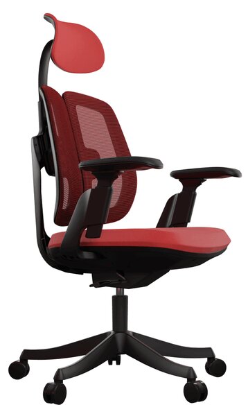 Ergonomikus irodai szék Liftor Active, piros (textil + háló)