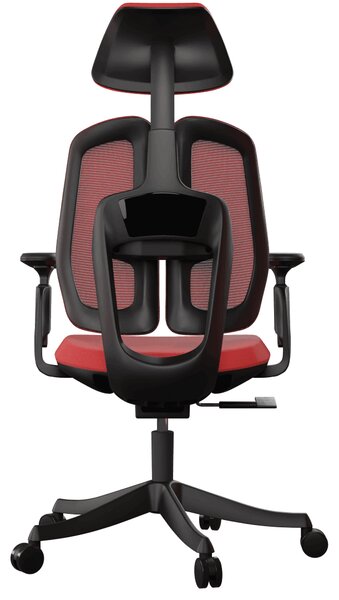 Ergonomikus irodai szék Liftor Active, piros (textil + háló)