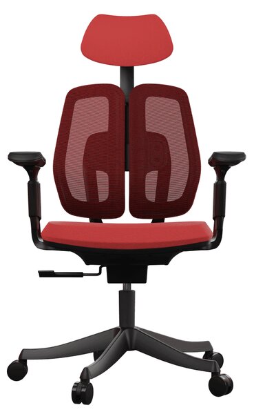Ergonomikus irodai szék Liftor Active, piros (textil + háló)