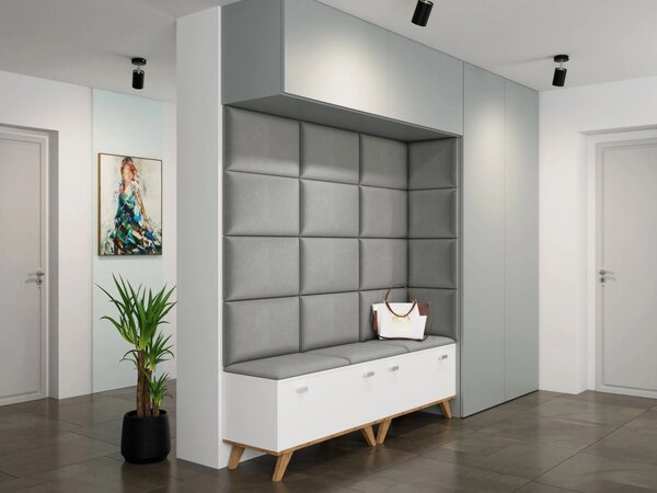 PAG kárpitozott falpanel 50x30 - szürke