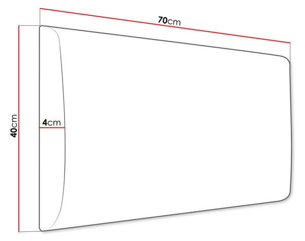 PAG kárpitozott falpanel 70x40 - szürke