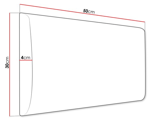 PAG kárpitozott falpanel 50x30 - szürke