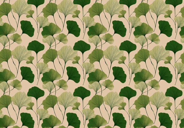 Fotótapéta - Ginkgo zöld levelek (147x102 cm)