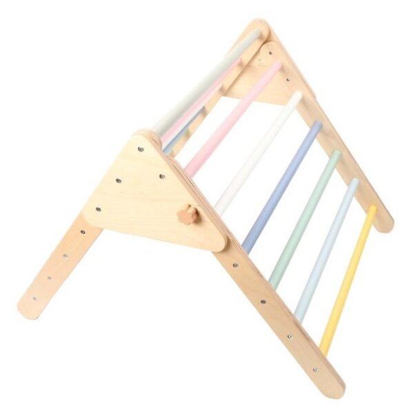 MONTY fa Pikler-háromszög, 59 cm, Montessori deszkával, többszínű ELIS design