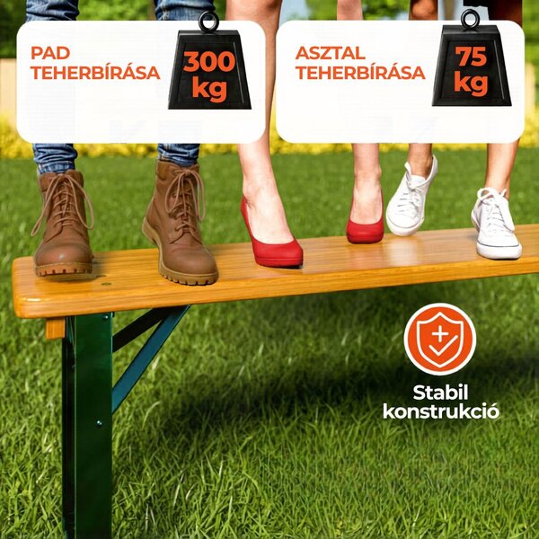 KLASIK sörpad készlet, 170cm, természetes barna Casaria