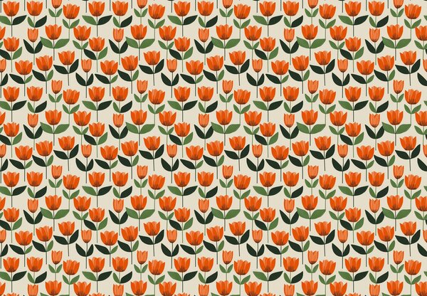 Fotótapéta - Minta tulipánokkal (147x102 cm)