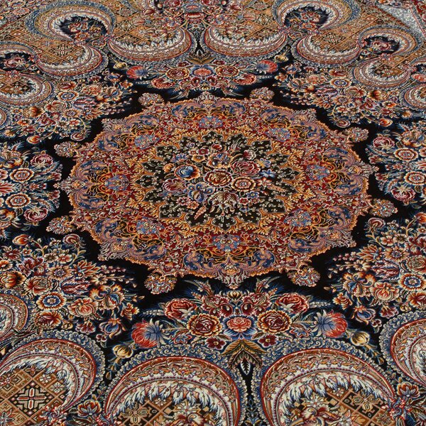 Selyem szőnyeg Paniz barna 150x225 iráni viszkóz selyem szőnyeg