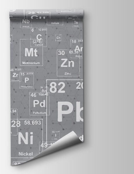 Fotótapéta A periódusos rendszer elemeinek mintázata, Designer fali fotótapéta, Népszerű fotótapéta, w00713 - Tapeko.hu