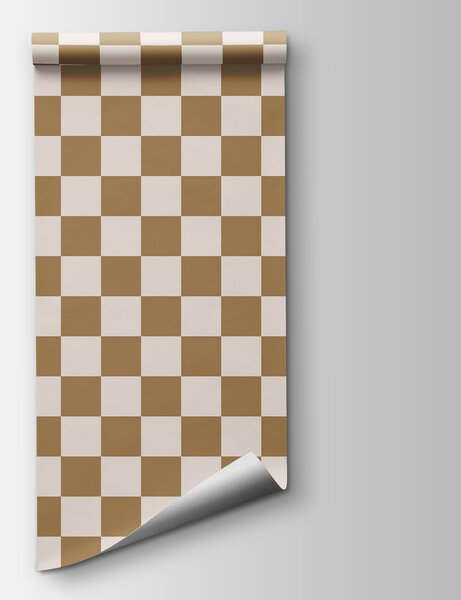 Fotótapéta Barna és fehér kockás minta, Geometriai fotótapéta, Népszerű fotótapéta, w01922v3 - Tapeko.hu