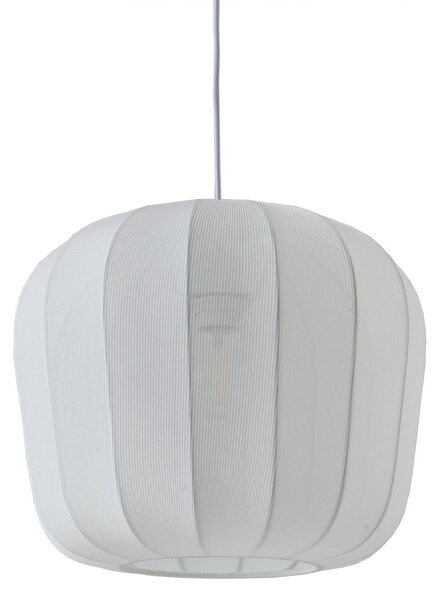 Lindby függőlámpa Helin, fehér, Ø 35 cm, anyagból készült, dimmelhető, Fehér / opál, Nappali / Étkező, Textil / szövet / selyem, Modern