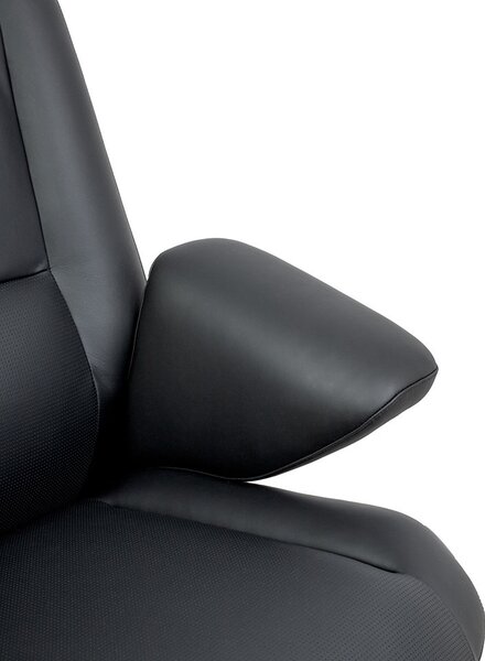 King Home Comandor Prémium Irodai Szék Valódi Bőr Fekete
