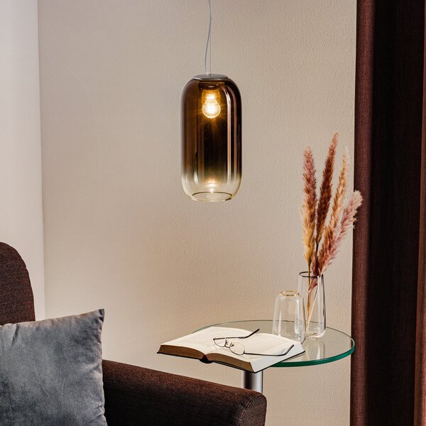 Függőlámpa Artemide, Gople Mini, dimmable, Bronz / Öreg Sárgaréz, Nappali, Üveg, Dizájn