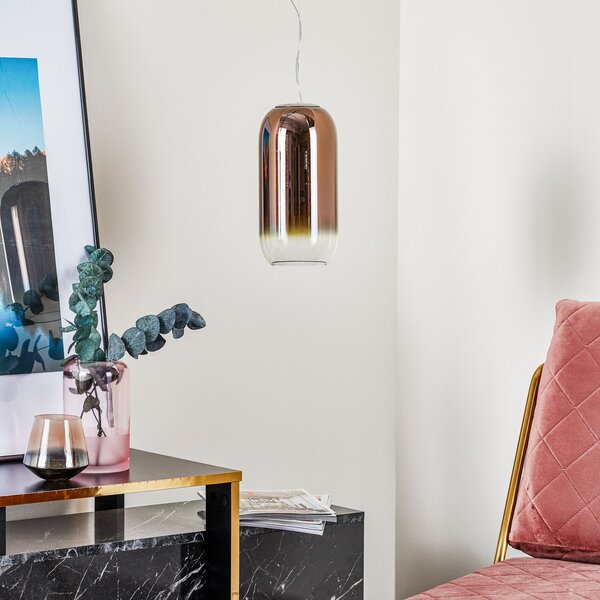 Függőlámpa Artemide, Gople Mini, dimmable, Réz, Nappali, Üveg, Dizájn
