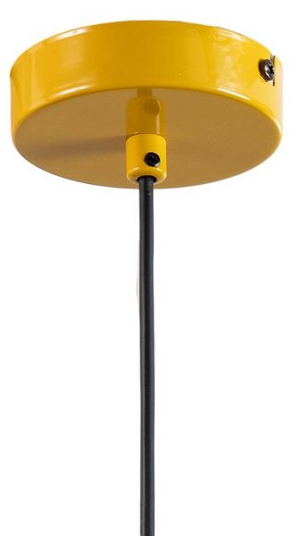 Luminex Plato lógó világítás, mustár sárga, fém, Ø 38 cm, E27, dimmelhető, Sárga / narancssárga, Nappali / Étkező, fém, Modern