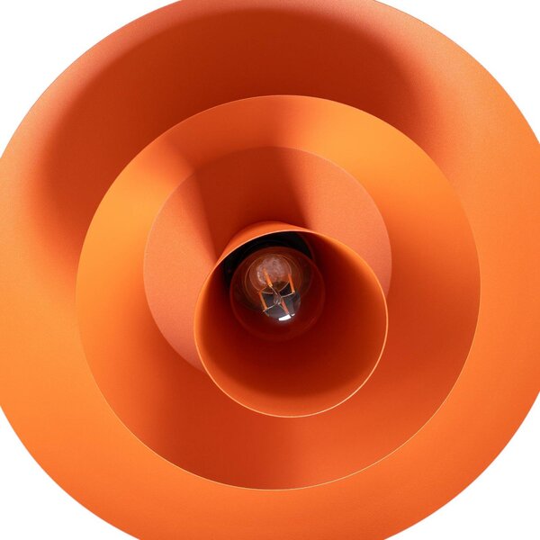 Luminex Plato lógó világítás, narancssárga, fém, Ø 38 cm, E27, dimmelhető, Sárga / narancssárga, Nappali / Étkező, fém, Modern