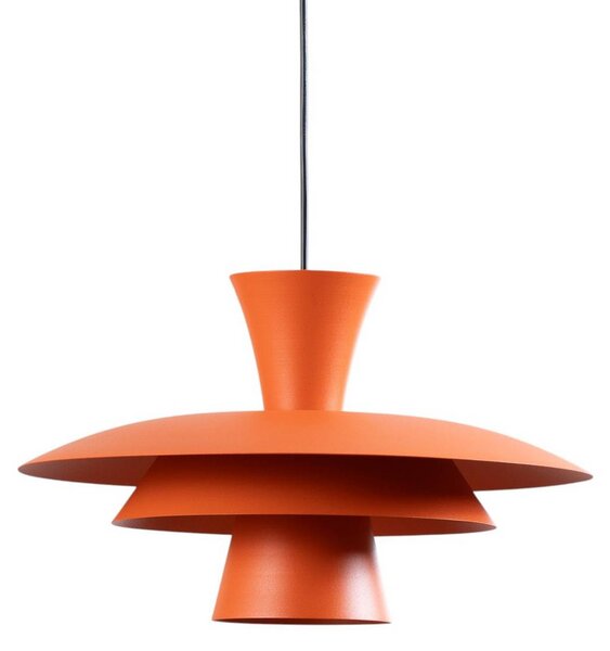 Luminex Plato lógó világítás, narancssárga, fém, Ø 38 cm, E27, dimmelhető, Sárga / narancssárga, Nappali / Étkező, fém, Modern
