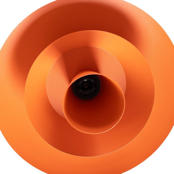 Luminex Plato lógó világítás, narancssárga, fém, Ø 38 cm, E27, dimmelhető, Sárga / narancssárga, Nappali / Étkező, fém, Modern
