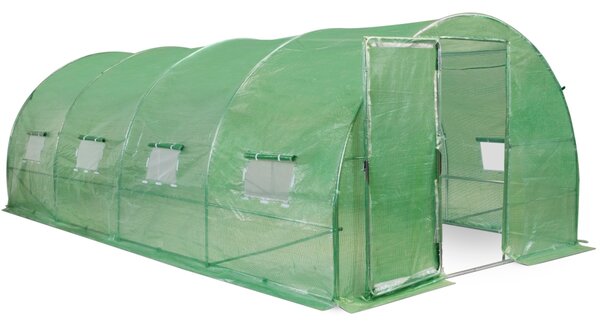Fóliasátor fém kerettel 3x6m Garden Point zöld ajtóval