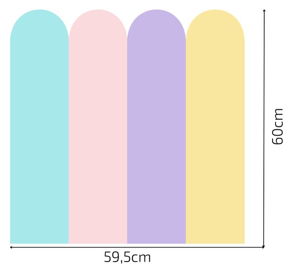 PIPPER. Textil öntapadó tapéta - Boltív - Pasztell szín 3 Méret: 100cm