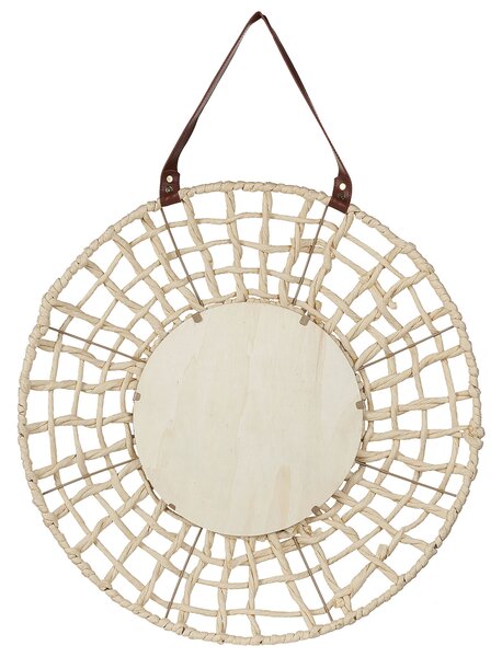 Falitükör PALACI 60 cm 60 cm Papírzsineg Természetes