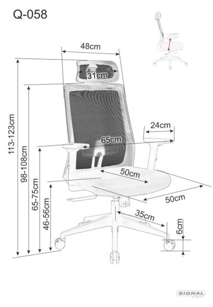 Q-058 Ergonomikus Hálós Forgószék Fekete Multiblock