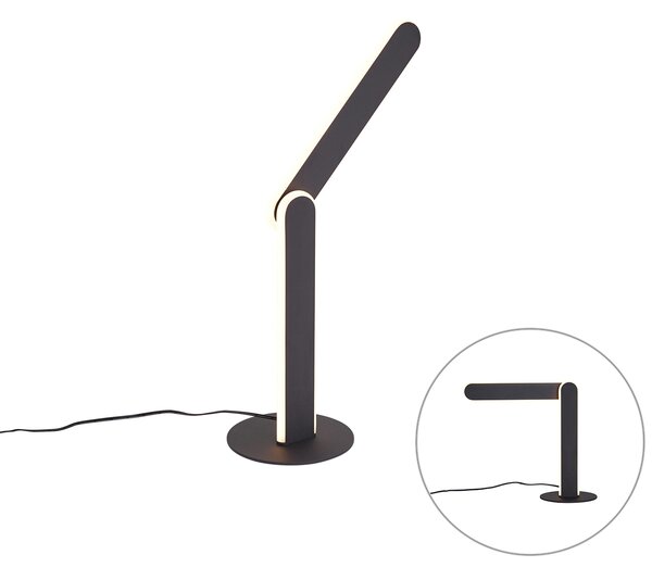 Design asztali lámpa fekete LED-del, 3 lépésben dimmelhető - Gate