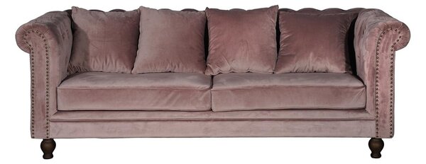 Chesterfield kanapé Dallas 255, Kárpit, 80x217x88cm, Részben összeszerelt, Fenyő