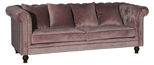 Chesterfield kanapé Dallas 255, Kárpit, 80x217x88cm, Részben összeszerelt, Fenyő