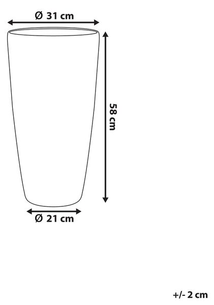 Virágcserép ABDERA 31 cm Szürke