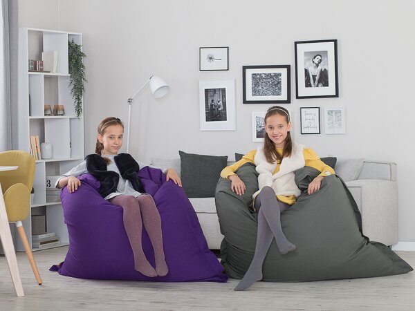 Babzsák 300 L FUZZY 140 cm 180 cm Lila