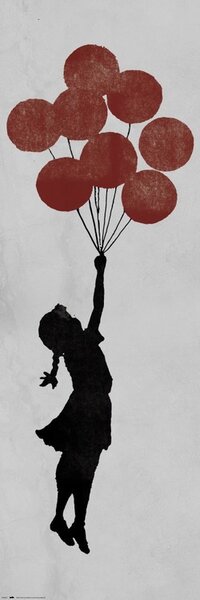 Plakát Banksy - Girl Floating, (53 x 158 cm)