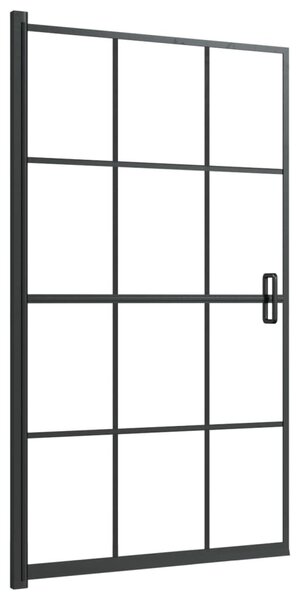 VidaXL fekete ESG zuhanykabin 80 x 140 cm