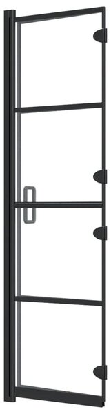 VidaXL fekete ESG zuhanykabin összecsukható ajtóval 80 x 140 cm