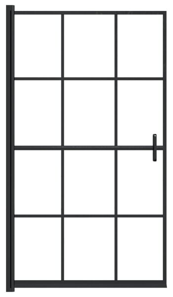 VidaXL fekete ESG zuhanykabin 80 x 140 cm