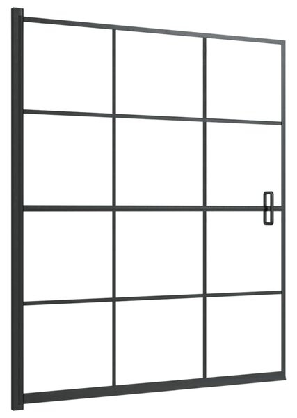 Fekete ESG zuhanykabin 116 x 140 cm
