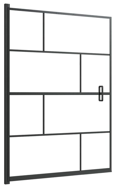 VidaXL fekete ESG zuhanykabin 100 x 140 cm