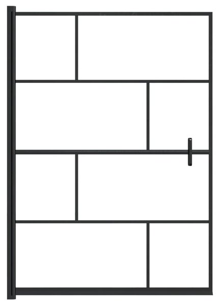 VidaXL fekete ESG zuhanykabin 100 x 140 cm