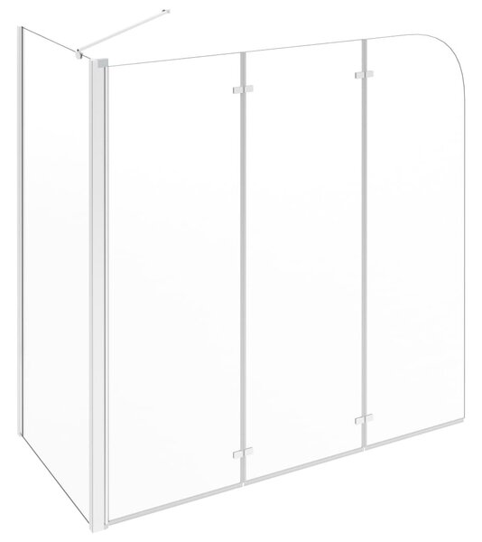 VidaXL átlátszó edzett üveg kádparaván 120 x 69 x 130 cm