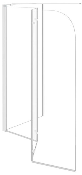 VidaXL átlátszó edzett üveg kádparaván 120 x 69 x 130 cm