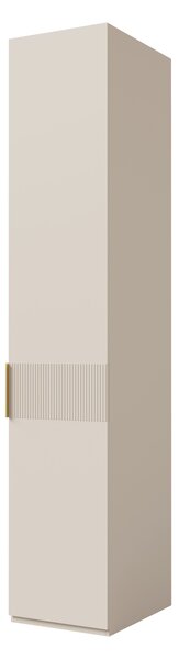 Gardróbszekrény Toledo 141, Laminált forgácslap, Közepes sűrűségű farostlemez, 237x45x60cm, Bézs