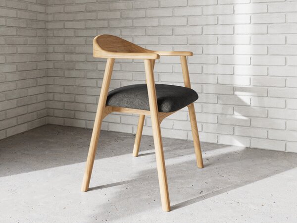 Szék Norsica 1093, 75x57x53cm, Sötétszürke, Tölgy