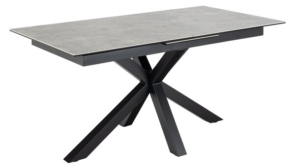 Asztal Norsica 676, 76x90cm, Szürke, Fekete