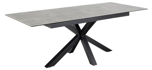 Asztal Norsica 676, 76x90cm, Szürke, Fekete