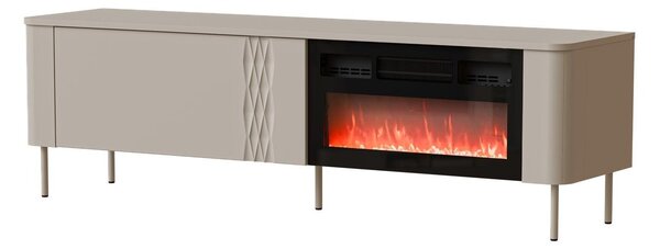 TV-állvány Tortesi 102, Laminált forgácslap, Közepes sűrűségű farostlemez, 49x160x41cm, Kasmír