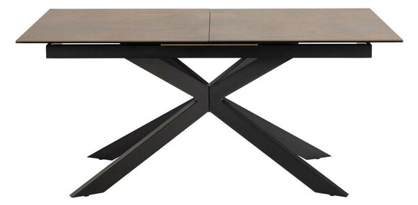 Asztal Norsica 685, 76x90cm, Fekete, Barna