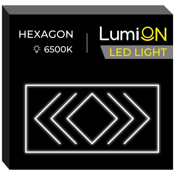 JAKS LumiOn LED mennyezeti lámpa Méretek: 484,5 x 243,5 cm, Modell: LO-8, Alak: gyémánt + nyíl